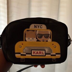 KARL Crossbody Bag with Yellow NYC Taxi Cartoon